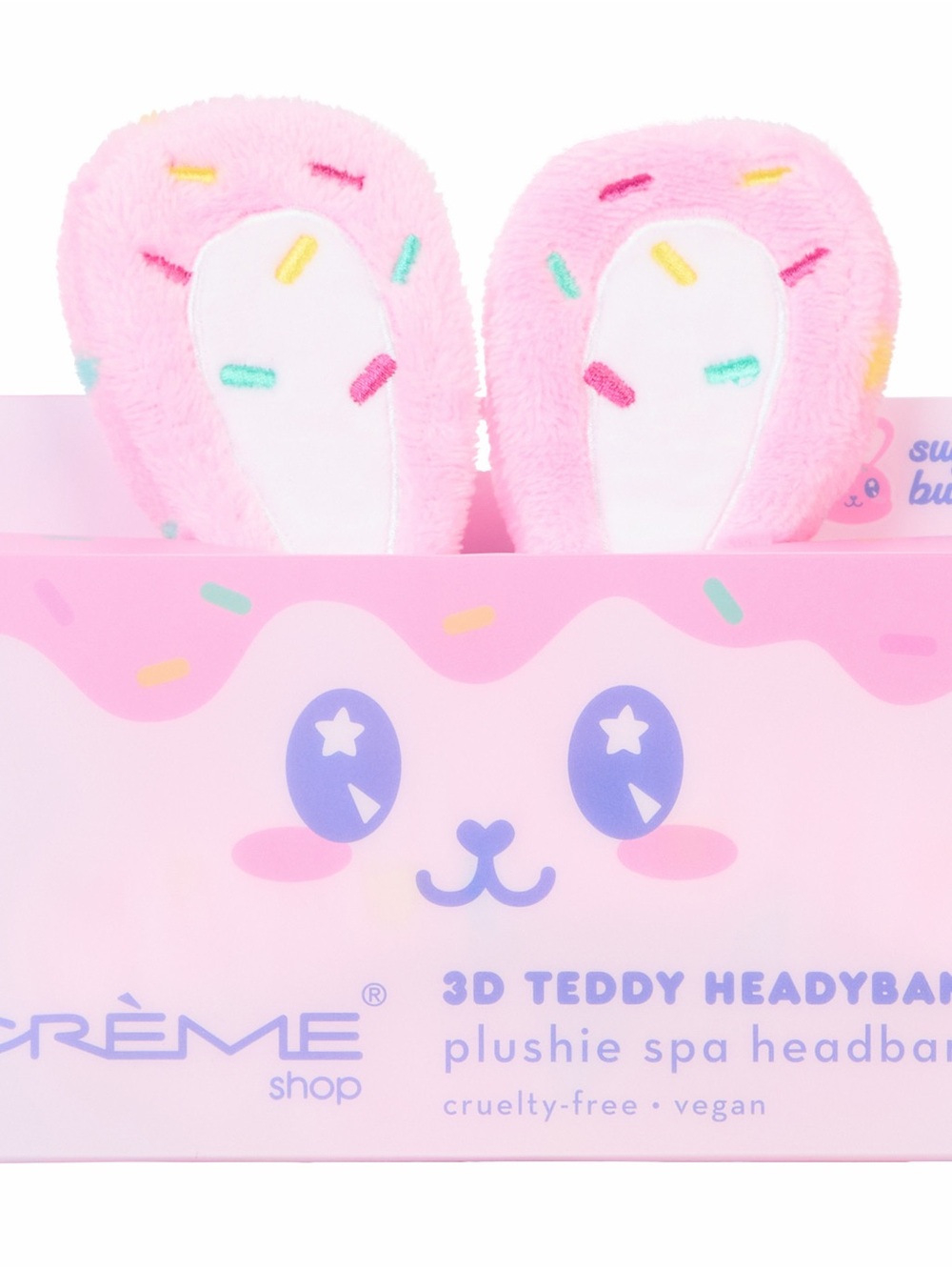 Crème Shop Pink Plush 3D Teddy Spa Headband